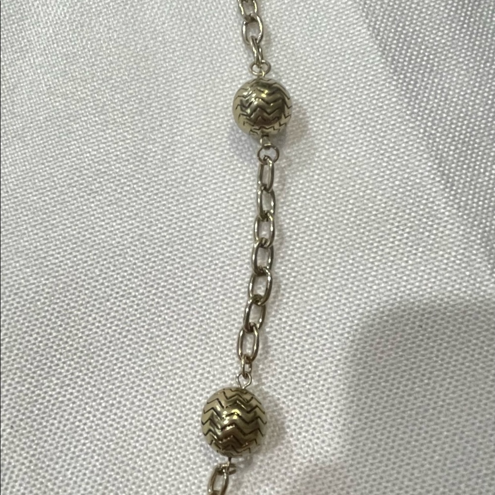New Premier‎ Design Gold toned Chevron Beaded Necklace - Picture 3 of 5